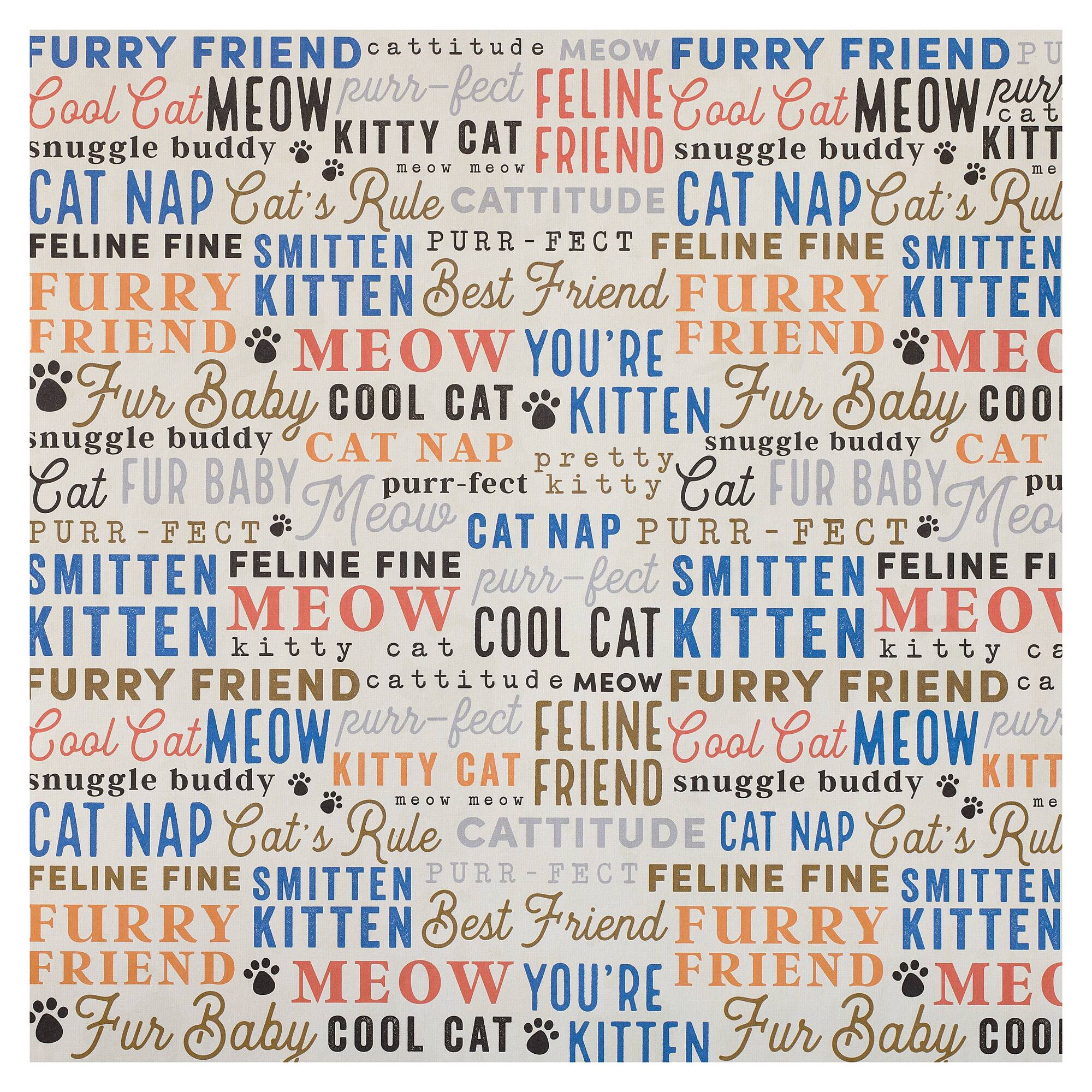 48 Pack: Cats Double-Sided Cardstock Paper by Recollections™, 12" x 12"